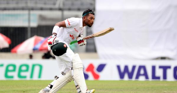 শান্তর জোড়া সেঞ্চুরির সকালে বাংলাদেশের পাহাড়সম লিড